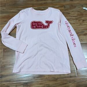 Vineyard Vines Girl’s Size XL Pink Long Sleeve Shirt Valentine’s Day